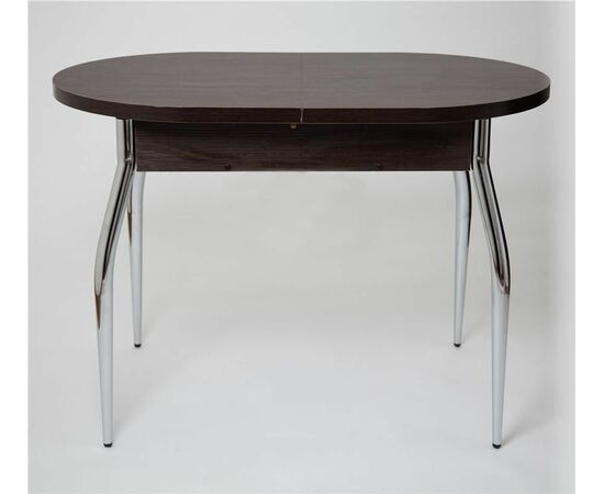 Стол обеденный овальный Универсальный (ЛДСП 32 мм/Венге/ноги хром Элегант) | Интернет магазин мебели и декора LifeDekor