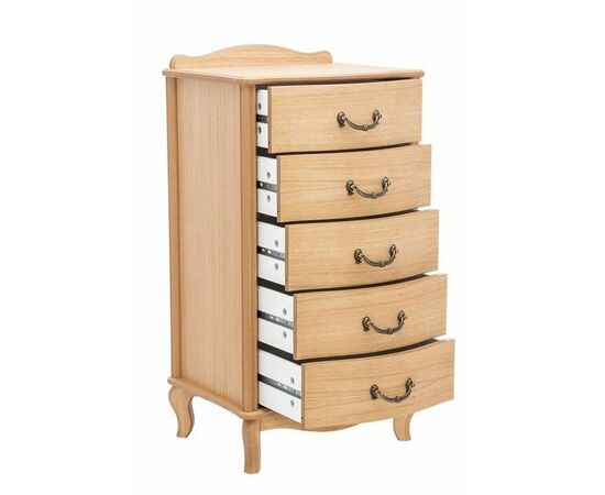 Комод "Джульетта" узкий 5 ящ.(светлый дуб) Вис, изображение 3 | Интернет магазин мебели и декора LifeDekor