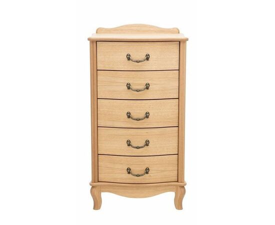Комод "Джульетта" узкий 5 ящ.(светлый дуб) Вис, изображение 2 | Интернет магазин мебели и декора LifeDekor