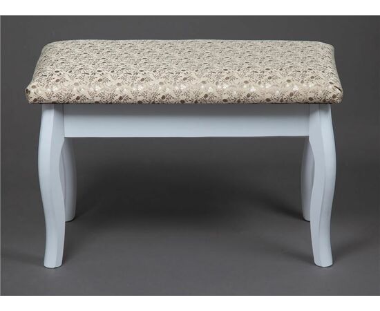 Банкетка из массива березы (ткань Лея/каркас Белый), изображение 3 | Интернет магазин мебели и декора LifeDekor