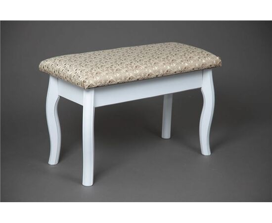 Банкетка из массива березы (ткань Лея/каркас Белый) | Интернет магазин мебели и декора LifeDekor