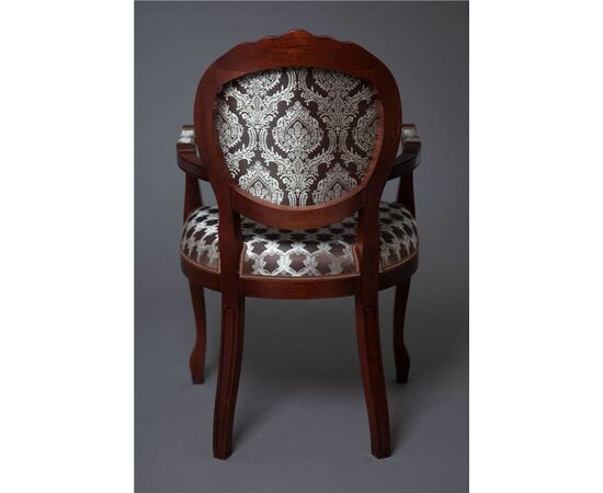 Кресло Милорд-12 (Темный орех+патина/ткань Офелия 22/1 + ткань Офелия 22/1 ком), изображение 2 | Интернет магазин мебели и декора LifeDekor