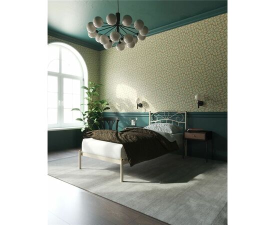 Кровать "Глэдис" без изножья (90х200/ноги металл/цвет Бежевый) | Интернет магазин мебели и декора LifeDekor