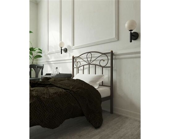 Кровать "Глэдис" без изножья (90х200/ноги металл/цвет Коричневый бархат), изображение 2 | Интернет магазин мебели и декора LifeDekor