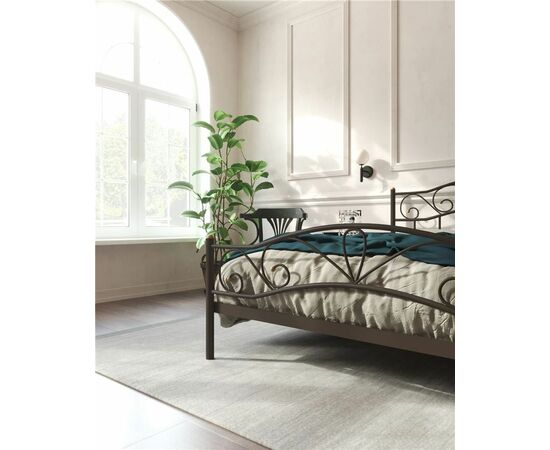 Кровать с изножьем Глэдис (140х200/ноги металл/цвет Коричневый бархат), изображение 5 | Интернет магазин мебели и декора LifeDekor