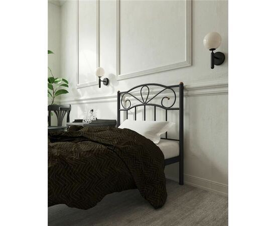 Кровать с изножьем "Глэдис"  (90х200/ноги металл/цвет Чёрный), изображение 2 | Интернет магазин мебели и декора LifeDekor