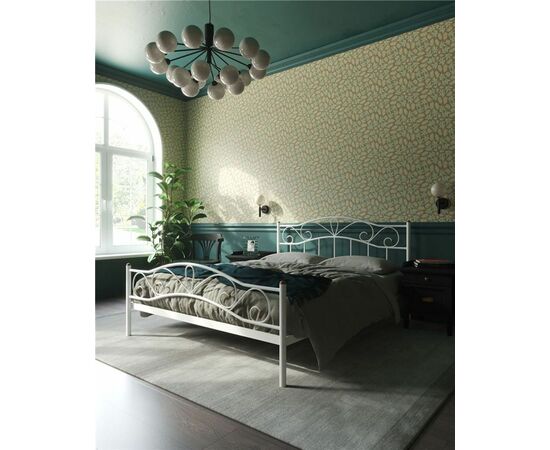 Кровать с изножьем Глэдис  (160х200/ноги металл/цвет Белый) | Интернет магазин мебели и декора LifeDekor