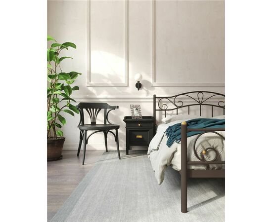 Кровать с изножьем Глэдис  (160х200/ноги металл/цвет Коричневый бархат), изображение 2 | Интернет магазин мебели и декора LifeDekor