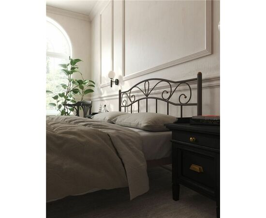 Кровать с изножьем Глэдис  (160х200/ноги металл/цвет Коричневый бархат), изображение 4 | Интернет магазин мебели и декора LifeDekor