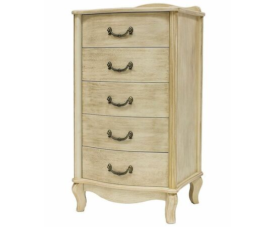 Комод "Джульетта" узкий 5 ящ. (дуб шампань/золотая патина) Вис | Интернет магазин мебели и декора LifeDekor