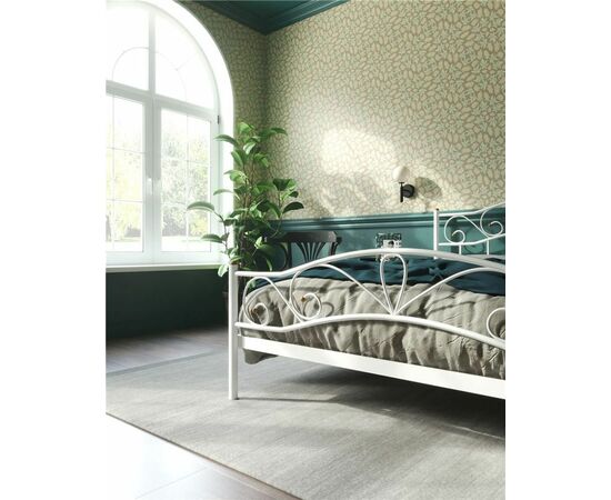 Кровать с изножьем "Глэдис"  (120х200/ноги металл/цвет Белый), изображение 5 | Интернет магазин мебели и декора LifeDekor