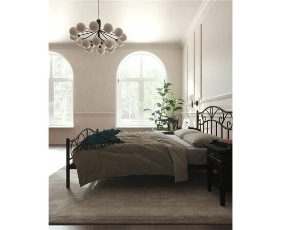 Кровать с изножьем "Глэдис"  (120х200/ноги металл/цвет Коричневый бархат), изображение 3 | Интернет магазин мебели и декора LifeDekor