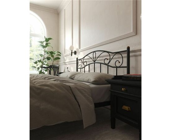 Кровать с изножьем "Глэдис"  (120х200/ноги металл/цвет Чёрный), изображение 4 | Интернет магазин мебели и декора LifeDekor