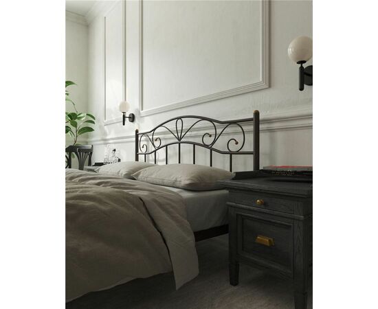 Кровать "Глэдис" без изножья (120х200/ноги металл/цвет Коричневый бархат), изображение 4 | Интернет магазин мебели и декора LifeDekor