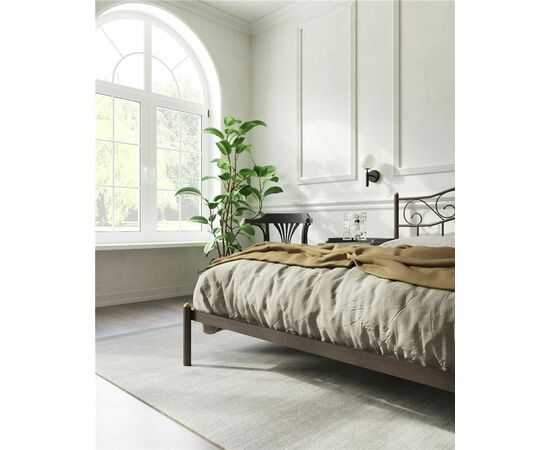 Кровать "Глэдис" без изножья (120х200/ноги металл/цвет Коричневый бархат), изображение 5 | Интернет магазин мебели и декора LifeDekor