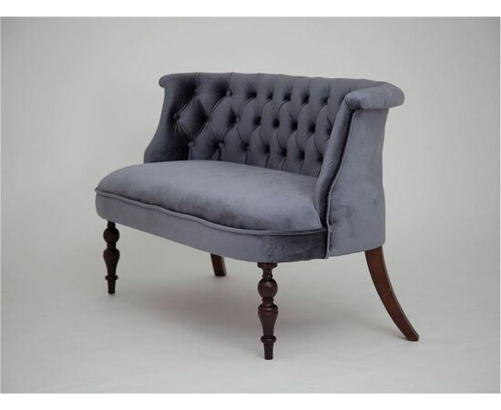 Диван Бархат (темный тон / 36 - голубовато-серый), изображение 2 | Интернет магазин мебели и декора LifeDekor