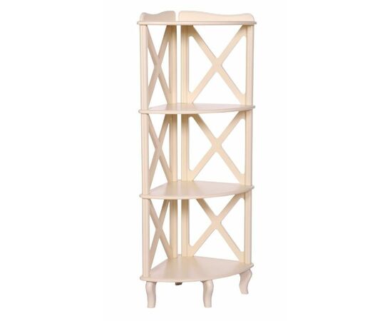 Этажерка-стеллаж угловая "Джульетта"-3 (дуб шампань) Вис | Интернет магазин мебели и декора LifeDekor