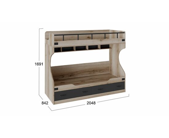 Кровать двухъярусная «Окланд», изображение 2 | Интернет магазин мебели и декора LifeDekor