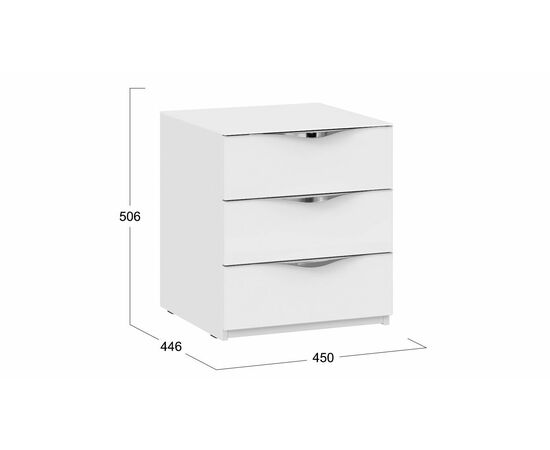 Тумба прикроватная с 3 ящиками «Глосс», изображение 2 | Интернет магазин мебели и декора LifeDekor