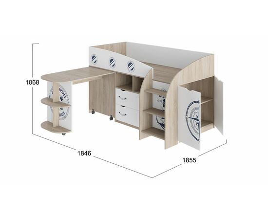 Кровать комбинированная «Немо», изображение 3 | Интернет магазин мебели и декора LifeDekor
