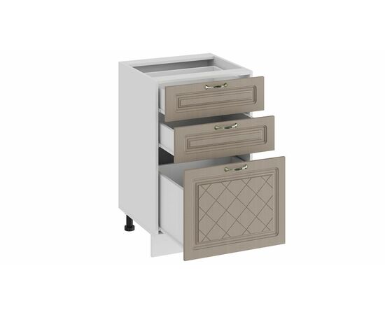 Шкаф напольный с тремя ящиками «Бьянка», изображение 2 | Интернет магазин мебели и декора LifeDekor