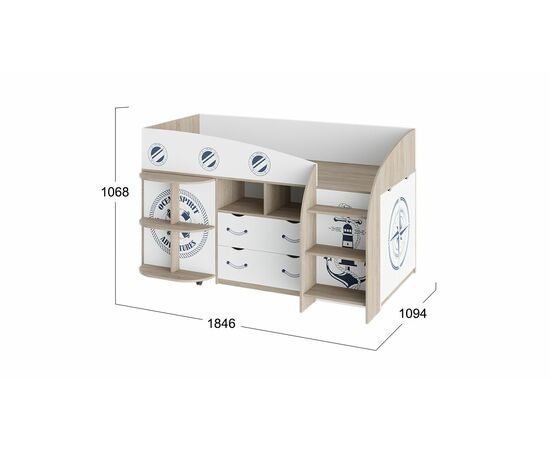 Кровать комбинированная «Немо», изображение 2 | Интернет магазин мебели и декора LifeDekor