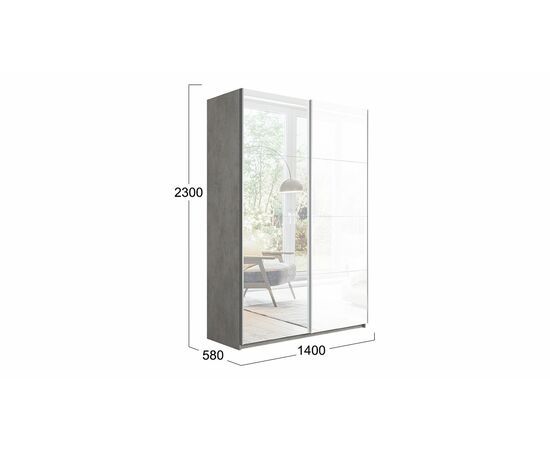 Шкаф-купе 2-х дверный «Траст», изображение 2 | Интернет магазин мебели и декора LifeDekor