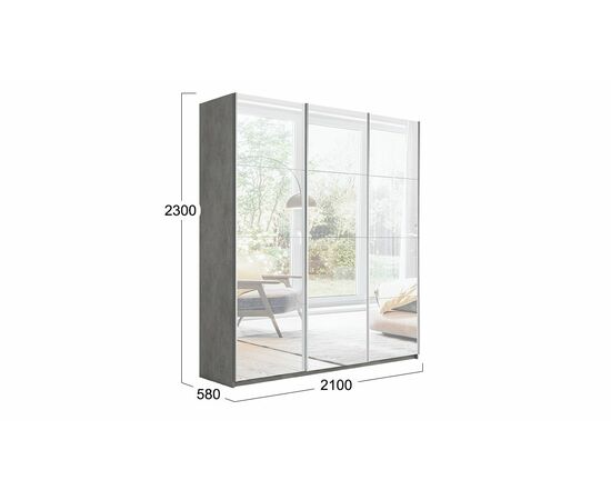 Шкаф-купе 3-х дверный «Траст», изображение 2 | Интернет магазин мебели и декора LifeDekor