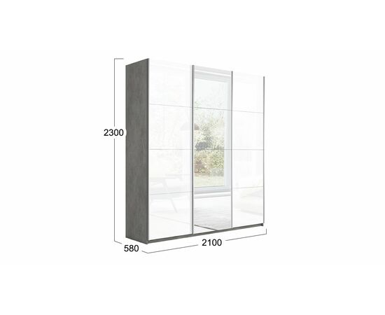 Шкаф-купе 3-х дверный «Траст», изображение 2 | Интернет магазин мебели и декора LifeDekor