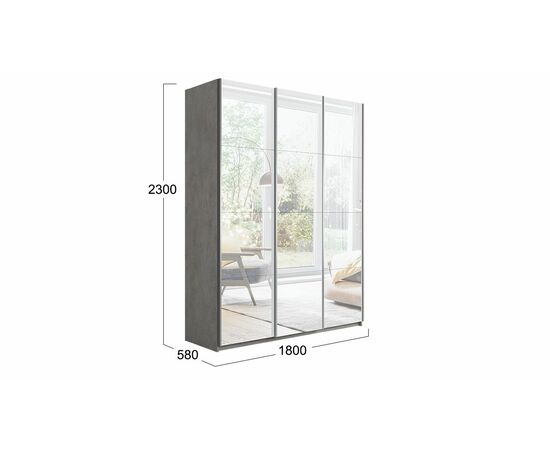 Шкаф-купе 3-х дверный «Траст», изображение 2 | Интернет магазин мебели и декора LifeDekor