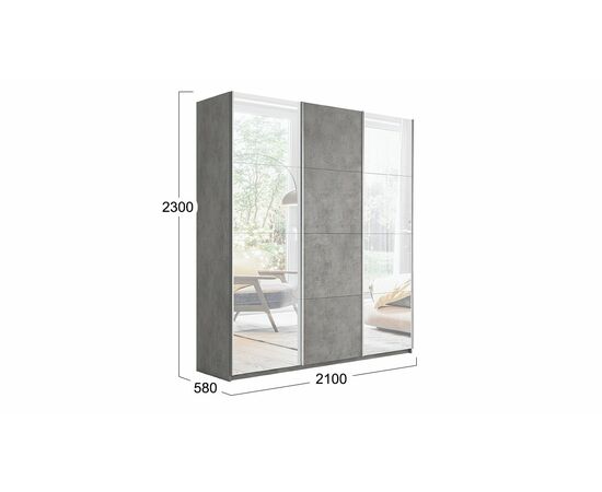 Шкаф-купе 3-х дверный «Траст», изображение 2 | Интернет магазин мебели и декора LifeDekor