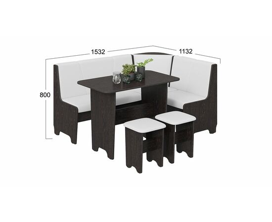 Кухонный уголок «Техас» Исп.1, изображение 2 | Интернет магазин мебели и декора LifeDekor