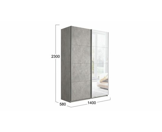 Шкаф-купе 2-х дверный «Траст», изображение 2 | Интернет магазин мебели и декора LifeDekor