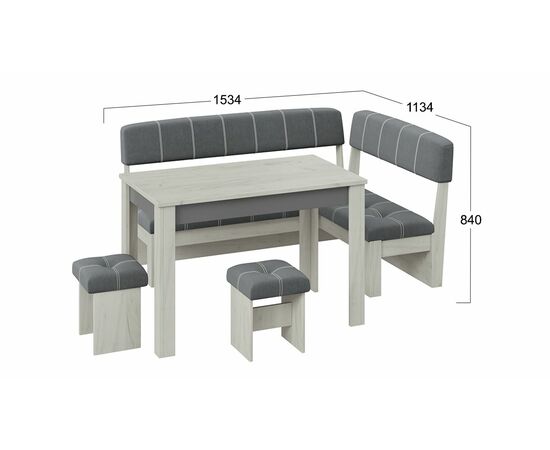 Кухонный уголок «Альфа», изображение 2 | Интернет магазин мебели и декора LifeDekor