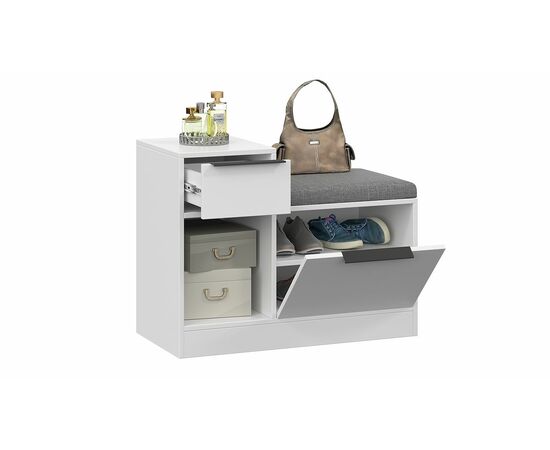 Тумба для обуви «Агата» комбинированная, изображение 3 | Интернет магазин мебели и декора LifeDekor