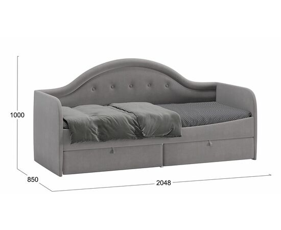 Кровать «Адель» с мягкой спинкой тип 1, изображение 2 | Интернет магазин мебели и декора LifeDekor