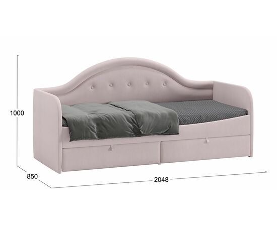 Кровать «Адель» с мягкой спинкой тип 1, изображение 2 | Интернет магазин мебели и декора LifeDekor