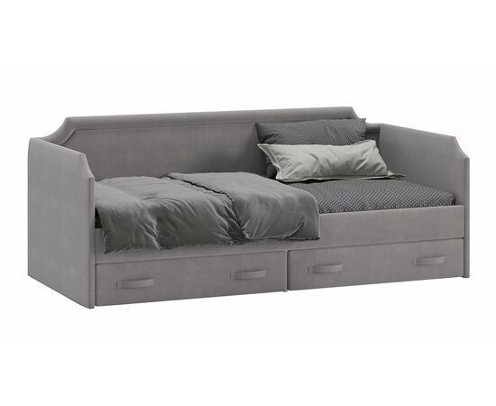 Кровать с мягкой обивкой и ящиками «Кантри» Тип 1 (900) | Интернет магазин мебели и декора LifeDekor