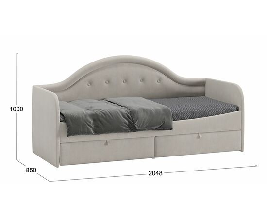 Кровать «Адель» с мягкой спинкой тип 1, изображение 2 | Интернет магазин мебели и декора LifeDekor