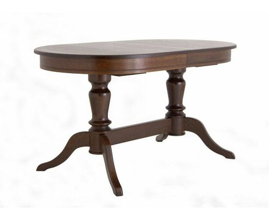 Стол обеденный овальный раздвижной Бардис-2 (Темный орех/шпон дуба) | Интернет магазин мебели и декора LifeDekor