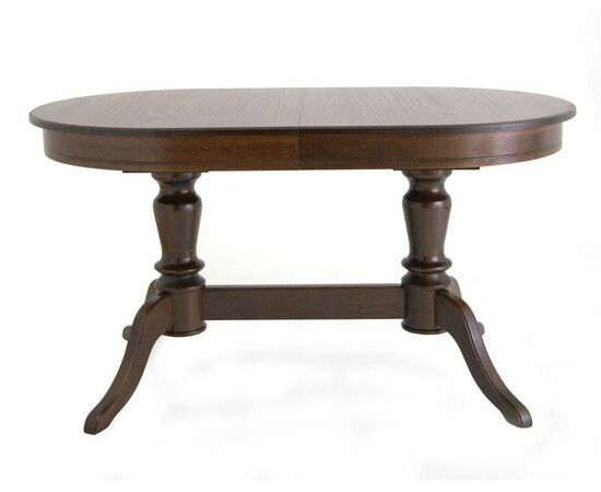 Стол обеденный овальный раздвижной Бардис-2 (Темный орех/шпон дуба), изображение 2 | Интернет магазин мебели и декора LifeDekor