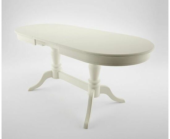 Стол обеденный овальный раздвижной Орфей-2 (Эмаль 11/Слоновая кость/шпон бук), изображение 3 | Интернет магазин мебели и декора LifeDekor