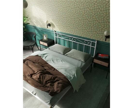 Кровать Франческа без изножья (160х200/ноги металл/цвет Белый), изображение 2 | Интернет магазин мебели и декора LifeDekor