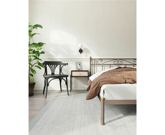 Кровать Франческа без изножья (160х200/ноги металл/цвет Коричневый бархат), изображение 4 | Интернет магазин мебели и декора LifeDekor