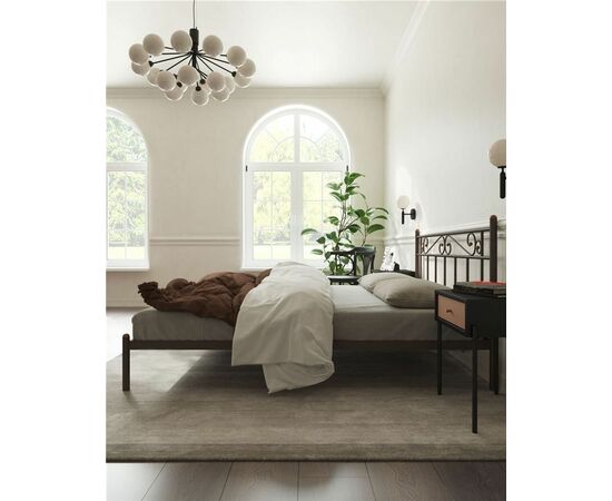 Кровать Франческа без изножья (160х200/ноги металл/цвет Коричневый бархат), изображение 5 | Интернет магазин мебели и декора LifeDekor