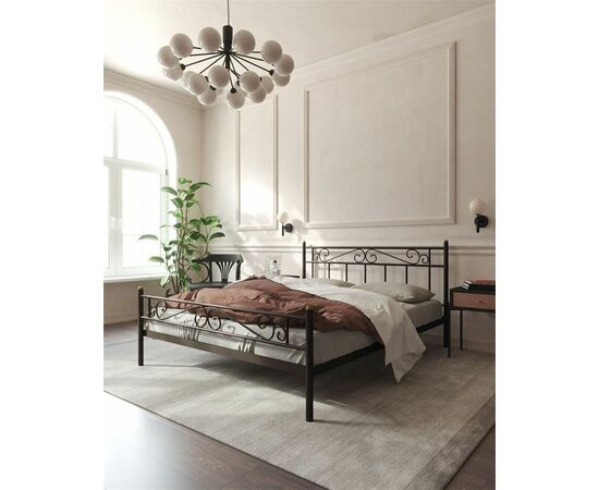 Кровать с изножьем Франческа  (160х200/ноги металл/цвет Коричневый бархат) | Интернет магазин мебели и декора LifeDekor