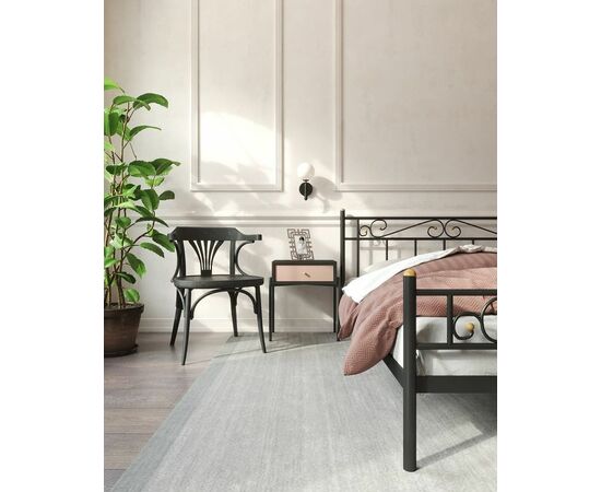 Кровать с изножьем Франческа (160х200/ноги металл/цвет Чёрный), изображение 2 | Интернет магазин мебели и декора LifeDekor