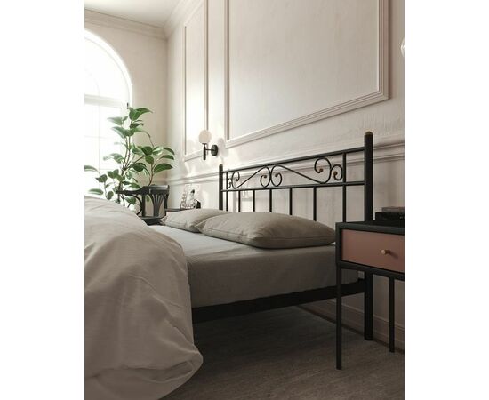 Кровать с изножьем Франческа (160х200/ноги металл/цвет Чёрный), изображение 3 | Интернет магазин мебели и декора LifeDekor