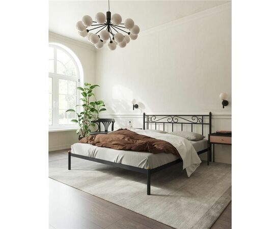 Кровать "Франческа" без изножья (120х200/ноги металл/цвет Черный) | Интернет магазин мебели и декора LifeDekor