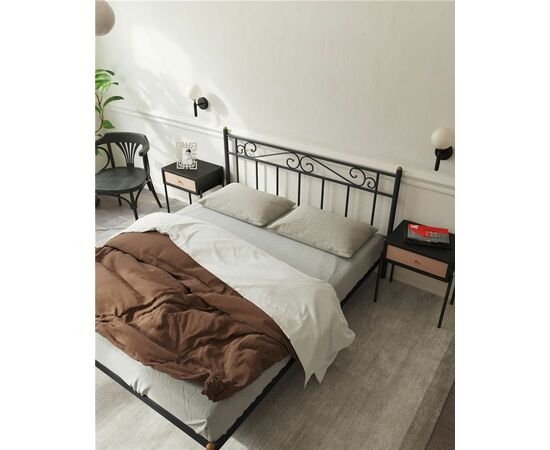 Кровать "Франческа" без изножья (120х200/ноги металл/цвет Черный), изображение 2 | Интернет магазин мебели и декора LifeDekor